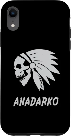 iPhone XR Anadarko Native American Indian Born Freedom Evil Skull Case