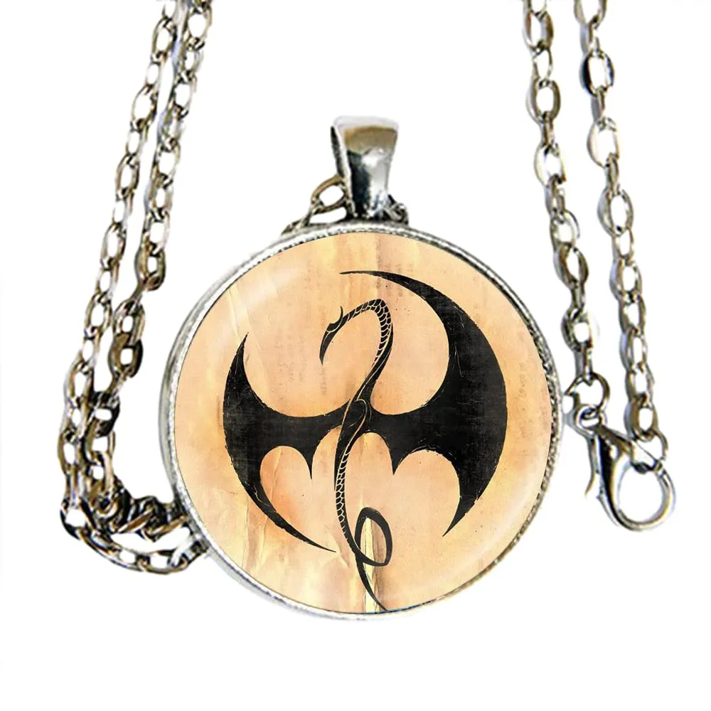 Iron Fist logo pendant necklace - HM