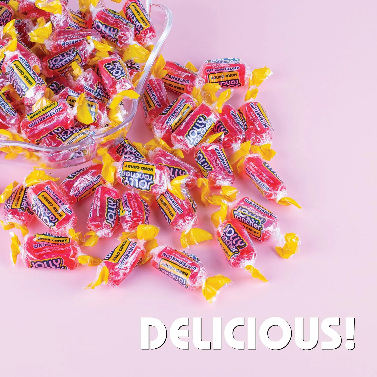 J0lly Ranchrs Hard Candy Watermelon - 1.5 lb Fruit Flavored Made with Real Juice for Mima's Memorial Day Mega Sale Candy - Gluten Free Hard Treats Individually Wrapped Bag