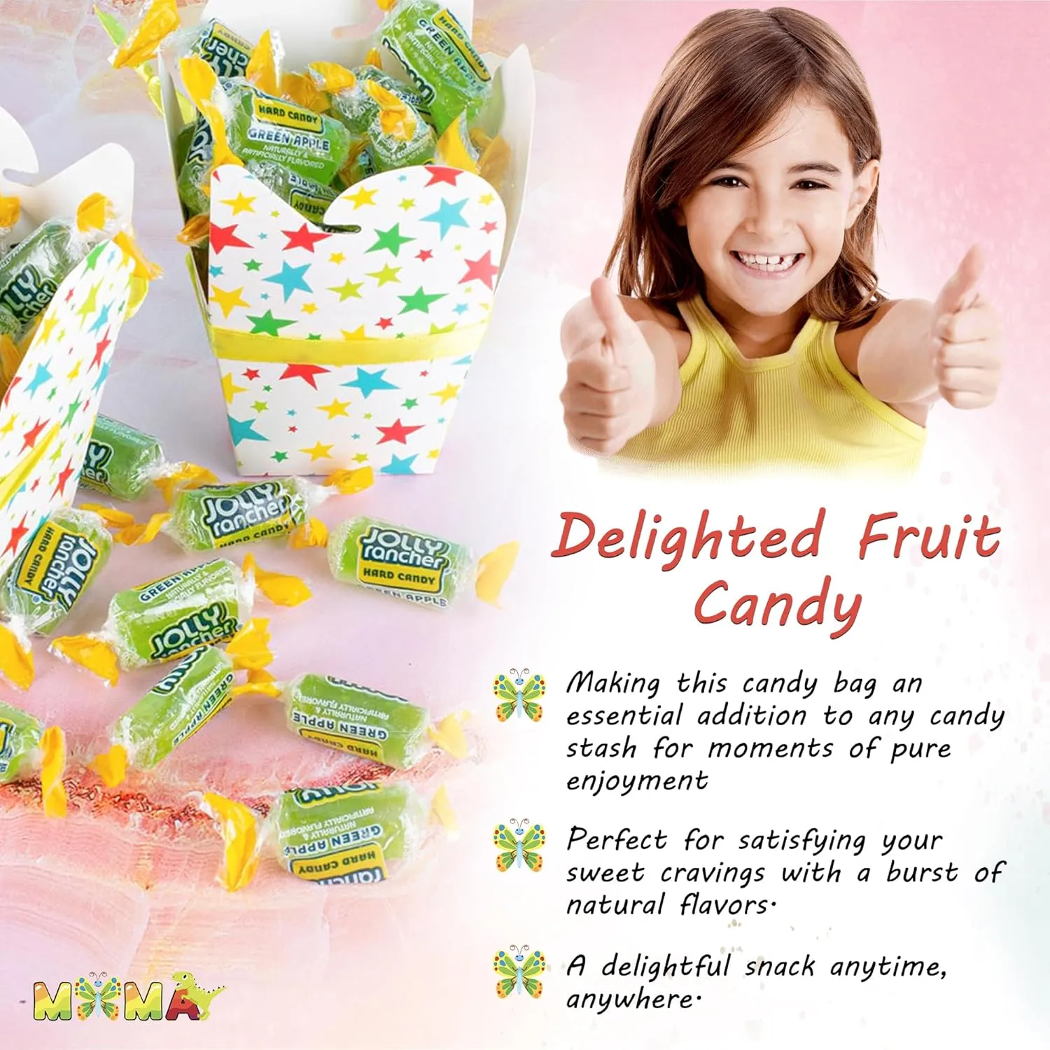 J0lly Ranchrs Hard Candy Watermelon - 1.5 lb Fruit Flavored Made with Real Juice for Mima's Memorial Day Mega Sale Candy - Gluten Free Hard Treats Individually Wrapped Bag