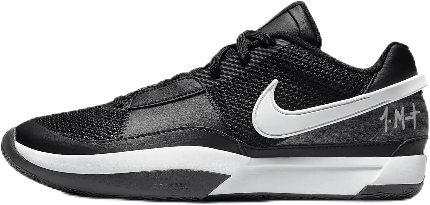 Ja 1 (Team Bank) Basketball Shoes (FV1303-001, Black/Black/White) Size 7