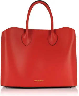 Jackie Tote Bag, Genuine Italian Calf Leather, 12.4 x 9.8 x 5.5 inches