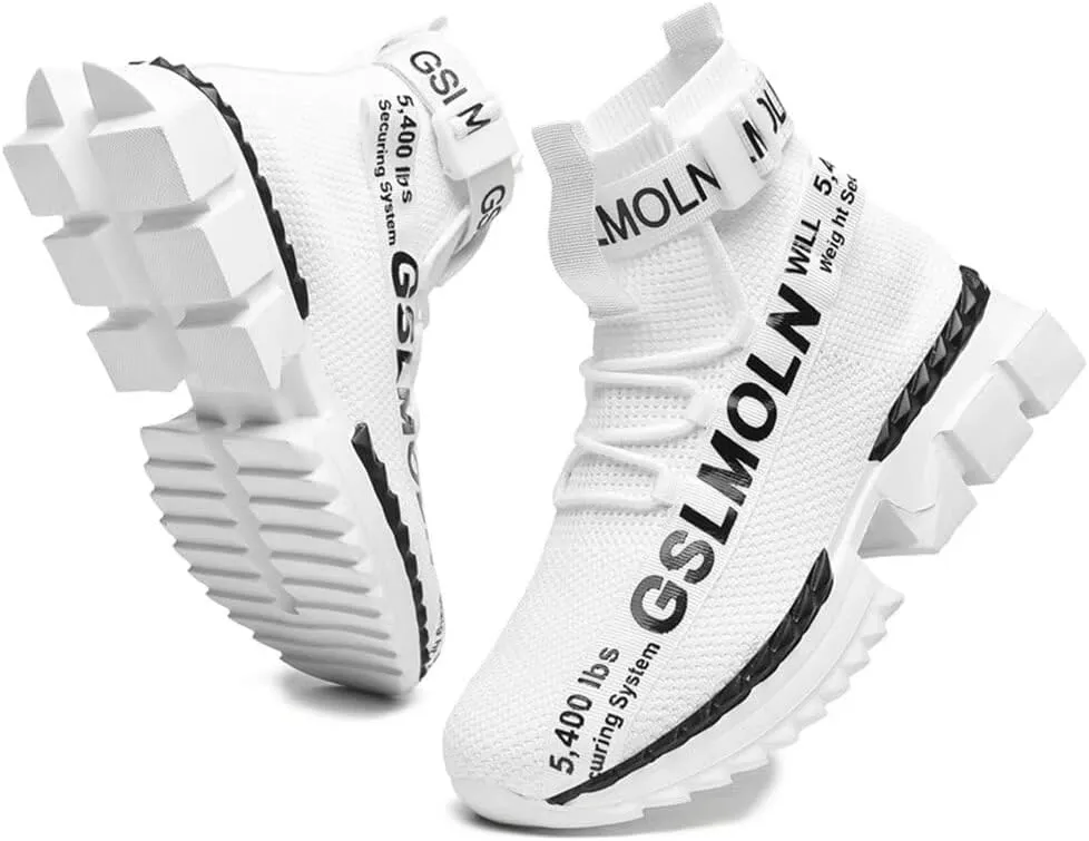 Jakcuz Lace up High Top Walking Shoes for Women Fashion Breathable Mesh Outdoor Sport Athletic Gym Casual Sneakers Ladies