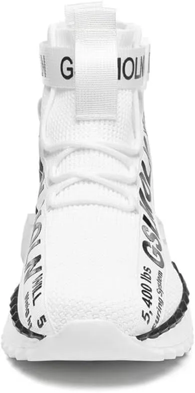 Jakcuz Lace up High Top Walking Shoes for Women Fashion Breathable Mesh Outdoor Sport Athletic Gym Casual Sneakers Ladies