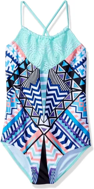 Jantzen Girls Little Deser Darlings Tribal Print Swimsuit