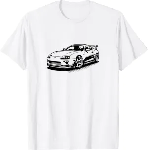 JDM MK4 Supra Hand Drawn Sports Car Minimalist T-Shirt
