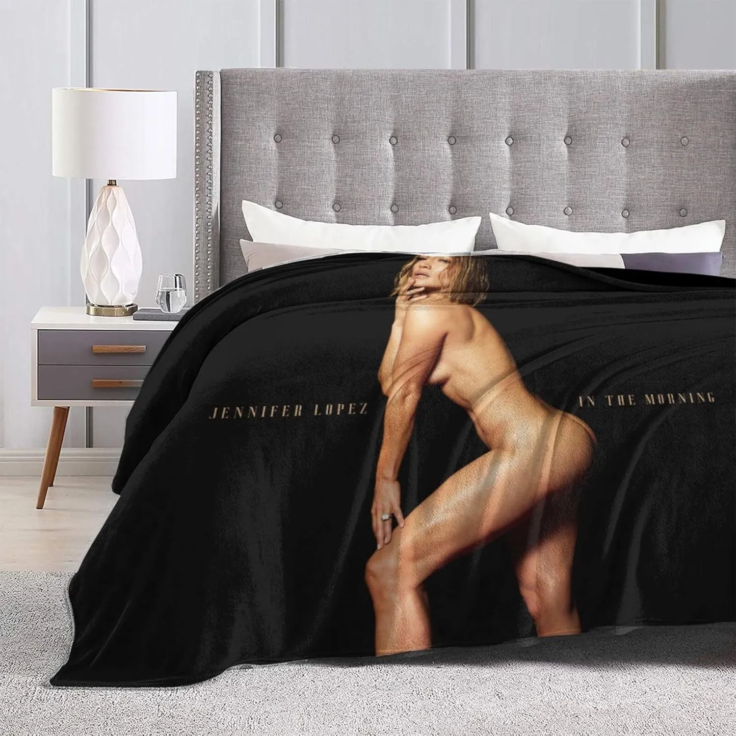 Jennifer Music Lopez Blanket Soft Custom Pattern Flannel Fleece Blanket Microfiber Throw Blanket for Couch Bed Sofa Camping 40"X30"