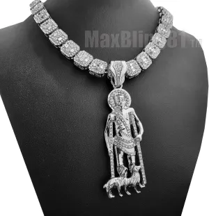 Jewelry For SAN LAZARO Pendant 16" 18" 20" Iced Cubic Zirconia Baguette Stone Chain Necklace Style-2345908-5580