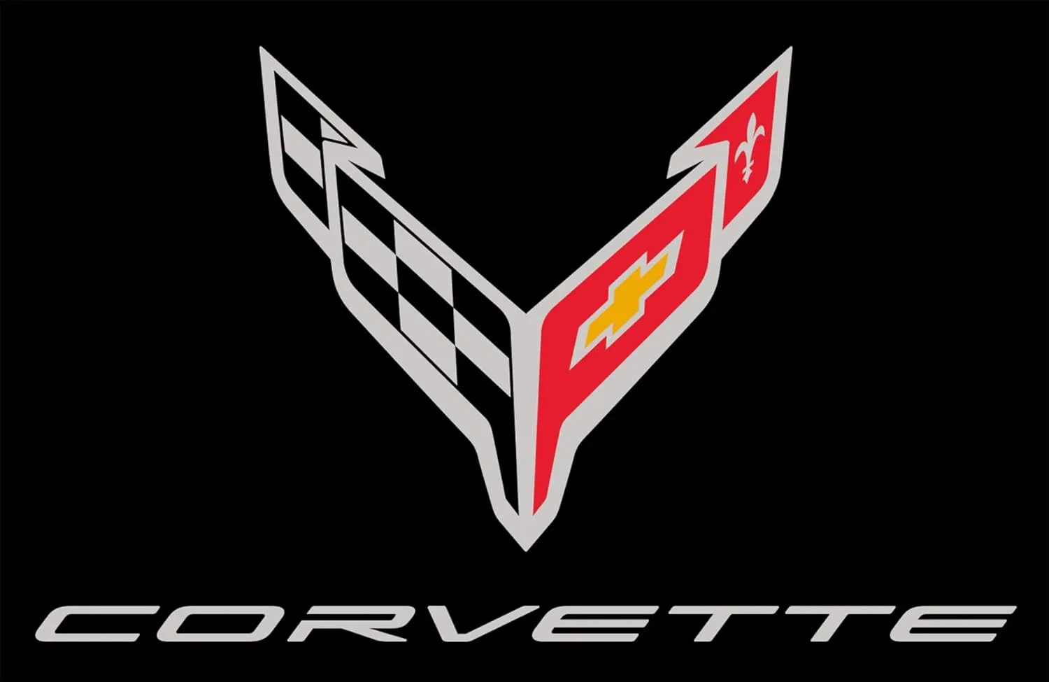 JH DESIGN GROUP Men's Chevy Corvette C8 Collage Zip-Up Hoodie Black Sweatshirt