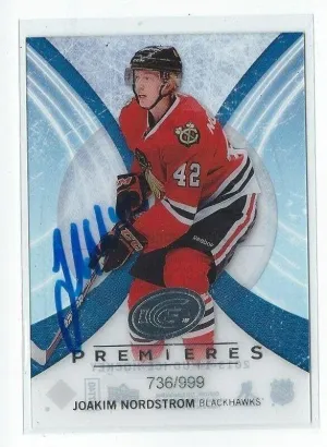 Joakim Nordstrom Signed 2013/14 Upper Deck Ice Premiers Rookie Card #61 - Hockey Slabbed Autographed Rookie Cards