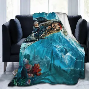 Johnny Depp Blanket Flannel Fleece Printed Throw Blankets Ultra Soft Micro Warm Blanket for All Season Bedding Chair Sofa Couch Bed 50"x40"