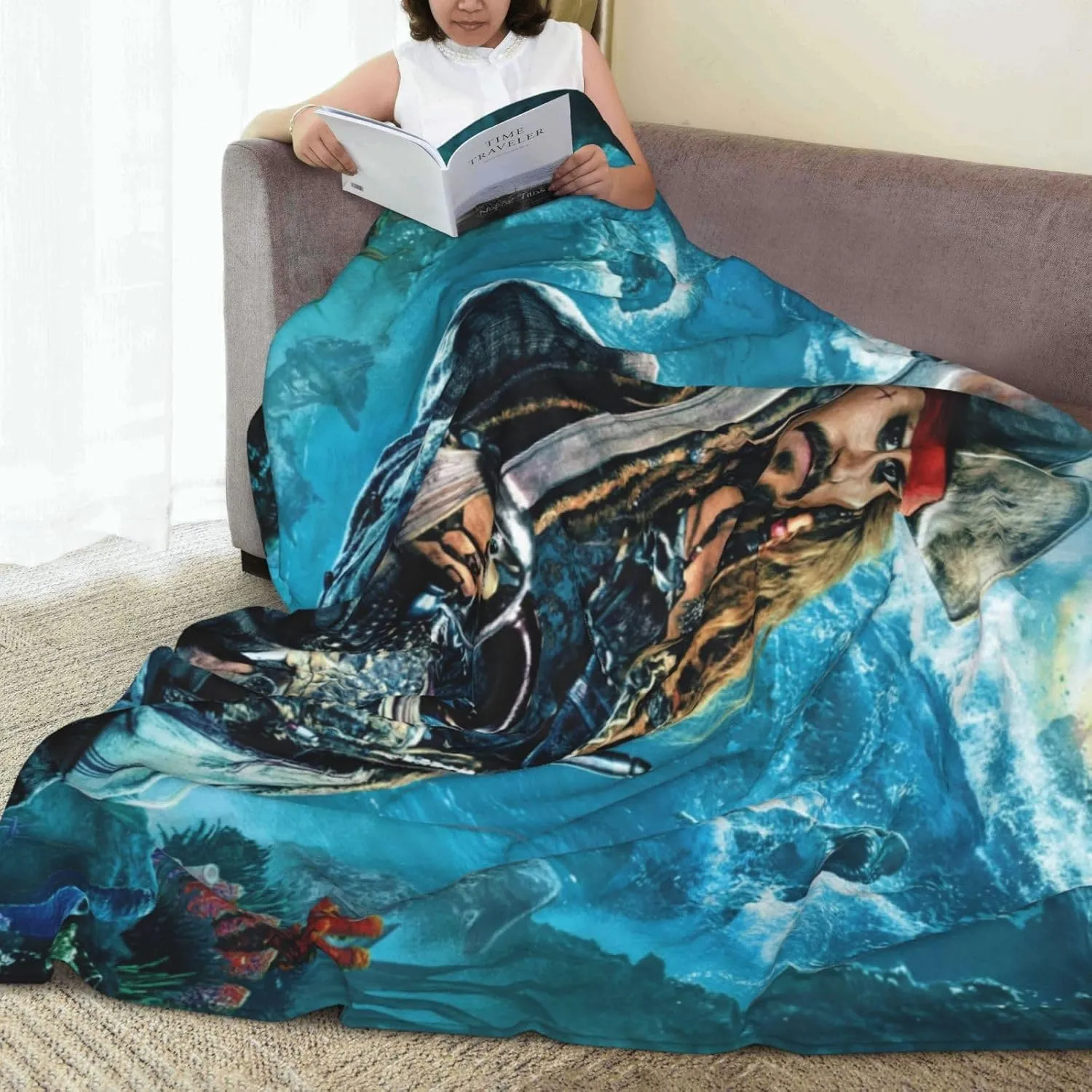Johnny Depp Blanket Flannel Fleece Printed Throw Blankets Ultra Soft Micro Warm Blanket for All Season Bedding Chair Sofa Couch Bed 50"x40"
