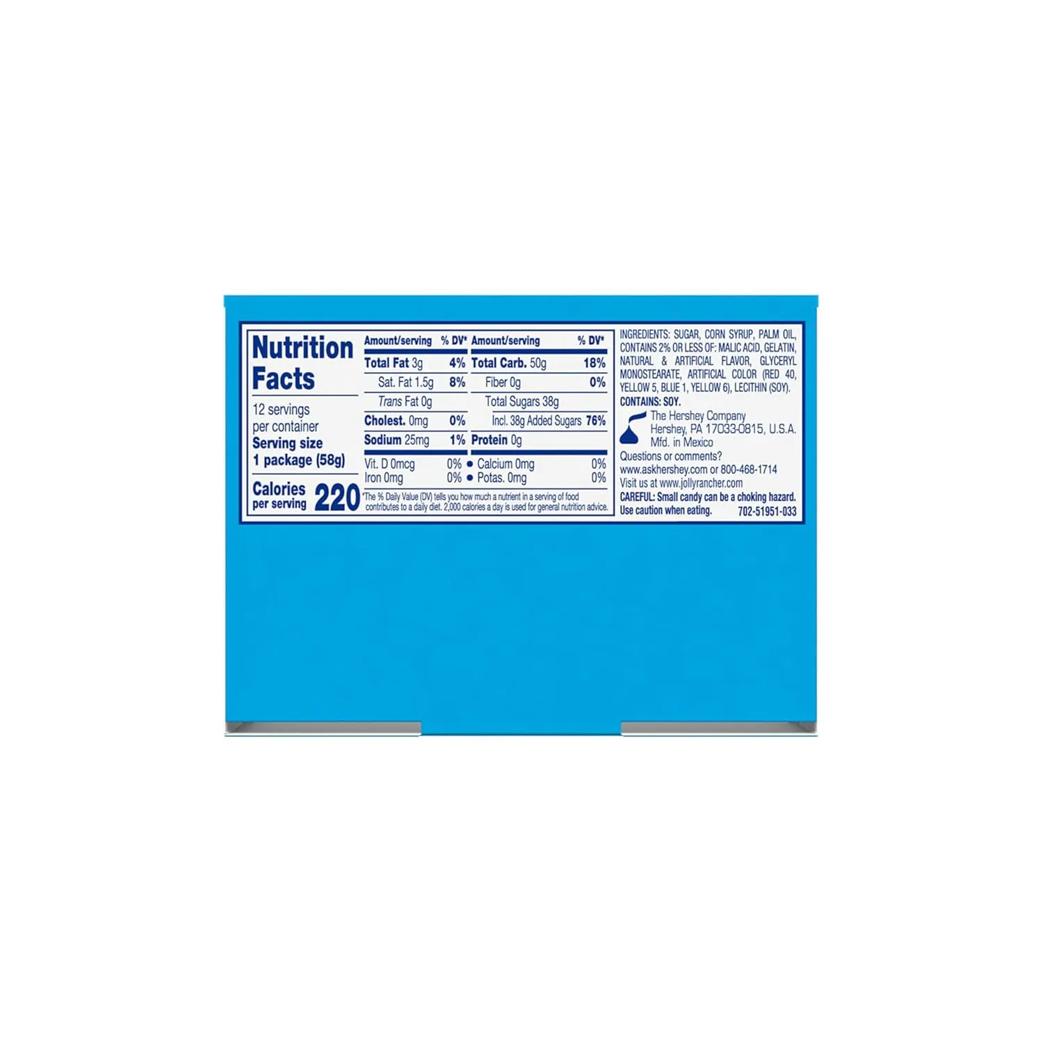 JOLLY RANCHER Chews Assorted Fruit Flavored Candy Box, 2.06 oz (12 Count)