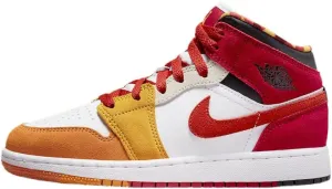 Jordan Boy's Air 1 Mid SE (Big Kid) Paprika/Cinnabar/Black/Canyon Gold 4.5 Big Kid M