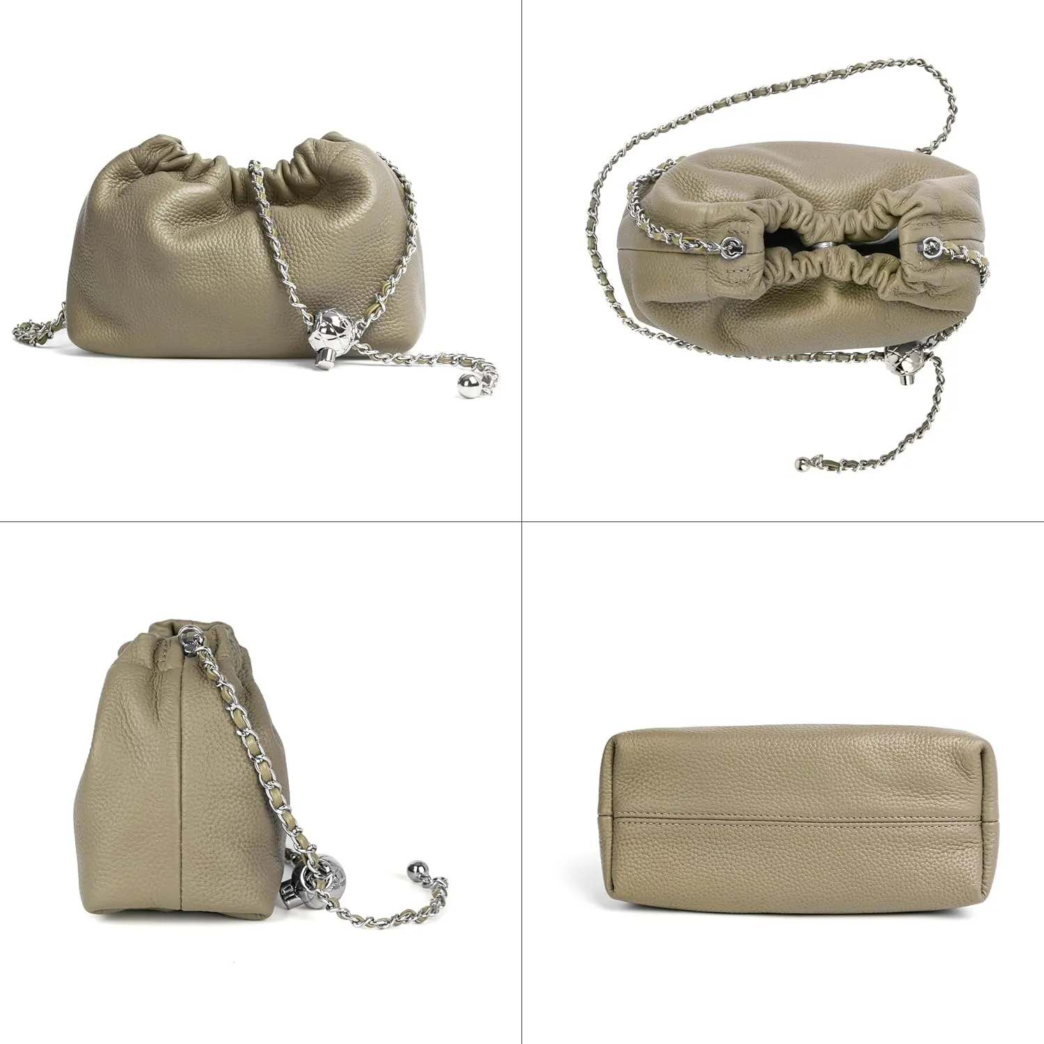 Joryin Trendy Dumpling Women's Crossbody Bag - Evening Clutch Vegan & Genuine Leather Hobo Cloud Purse