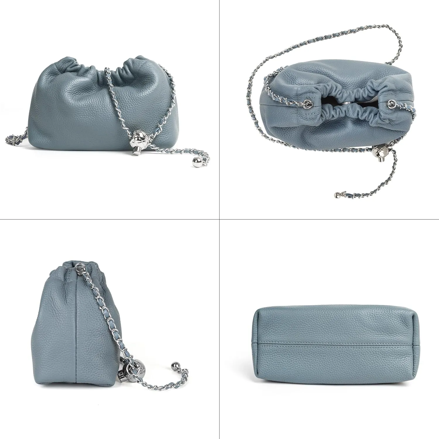 Joryin Trendy Dumpling Women's Crossbody Bag - Evening Clutch Vegan & Genuine Leather Hobo Cloud Purse