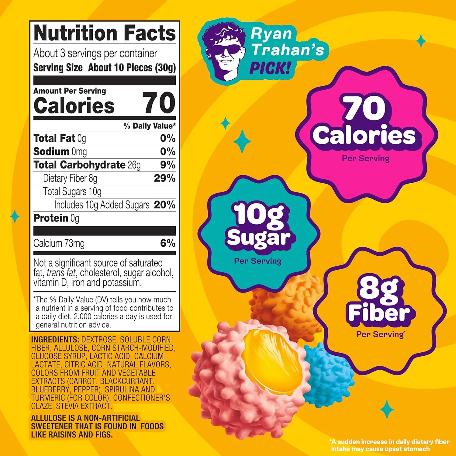 JOYRIDE Gummy Busters - 3.5 oz 6-Pack Bundle with 2.5oz Glacial Peppermint Gum, Low Sugar, Low Calorie Snacks, Dye Free and Plant Based Candy (7 Items)