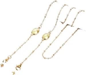 JSEIAJB Glasses Chain Pearl Women's Watch Strap Hanging Metal Neck Rope