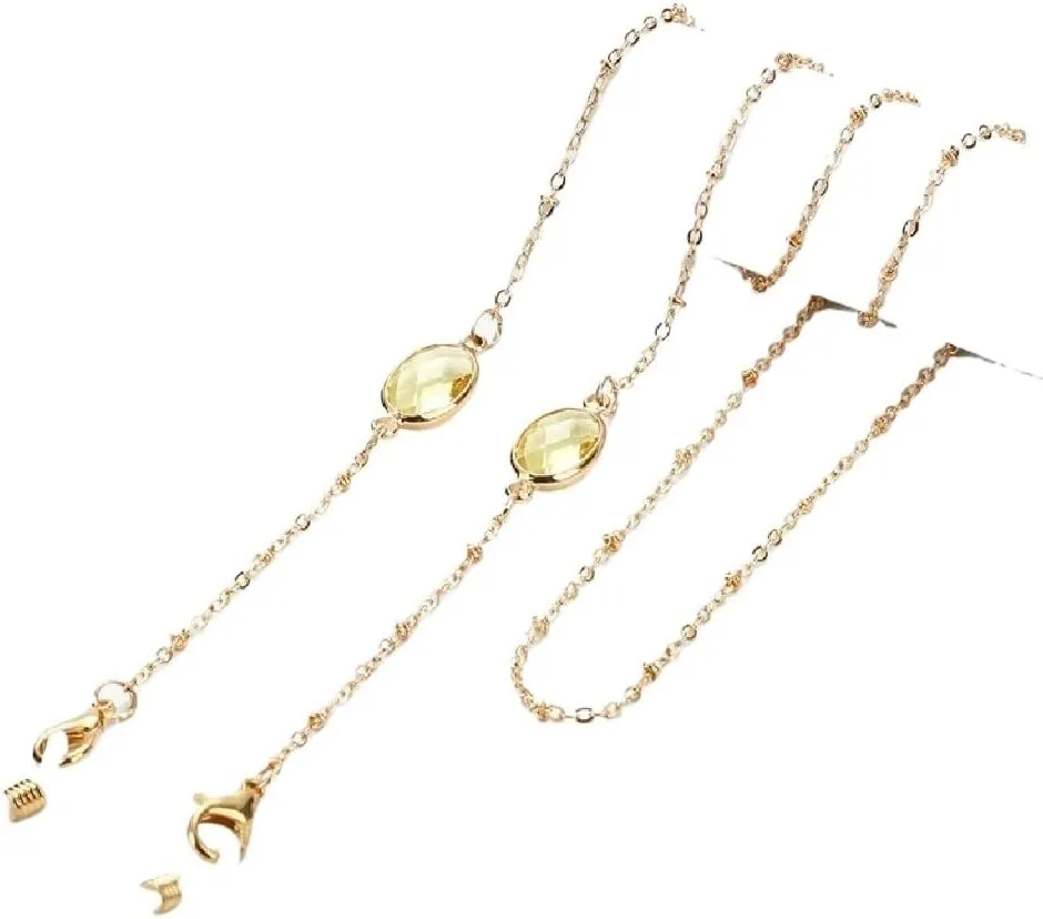 JSEIAJB Glasses Chain Pearl Women's Watch Strap Hanging Metal Neck Rope