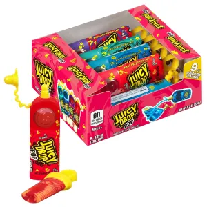 Juicy Drop Sweet & Sour Lollipop Variety Party Pack - 9 Count Sweet Lollipop Suckers & Sour Gel in Assorted Fruity Flavors - Fun Sour Candy For Birthdays And Parties - Sour Candy Variety