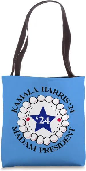 Kamala Harris Presidency 24 Chucks And Pearls Blue Gift Tote Bag