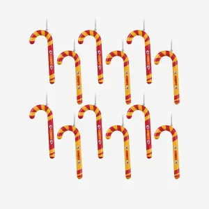 Kansas City Chiefs 12 Pack Candy Cane Ornament Set