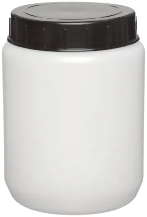Kartell 226415-0250 HDPE Cylindrical 250mL Lab Specimen and Storage Jar, with Cap (Pack of 10)
