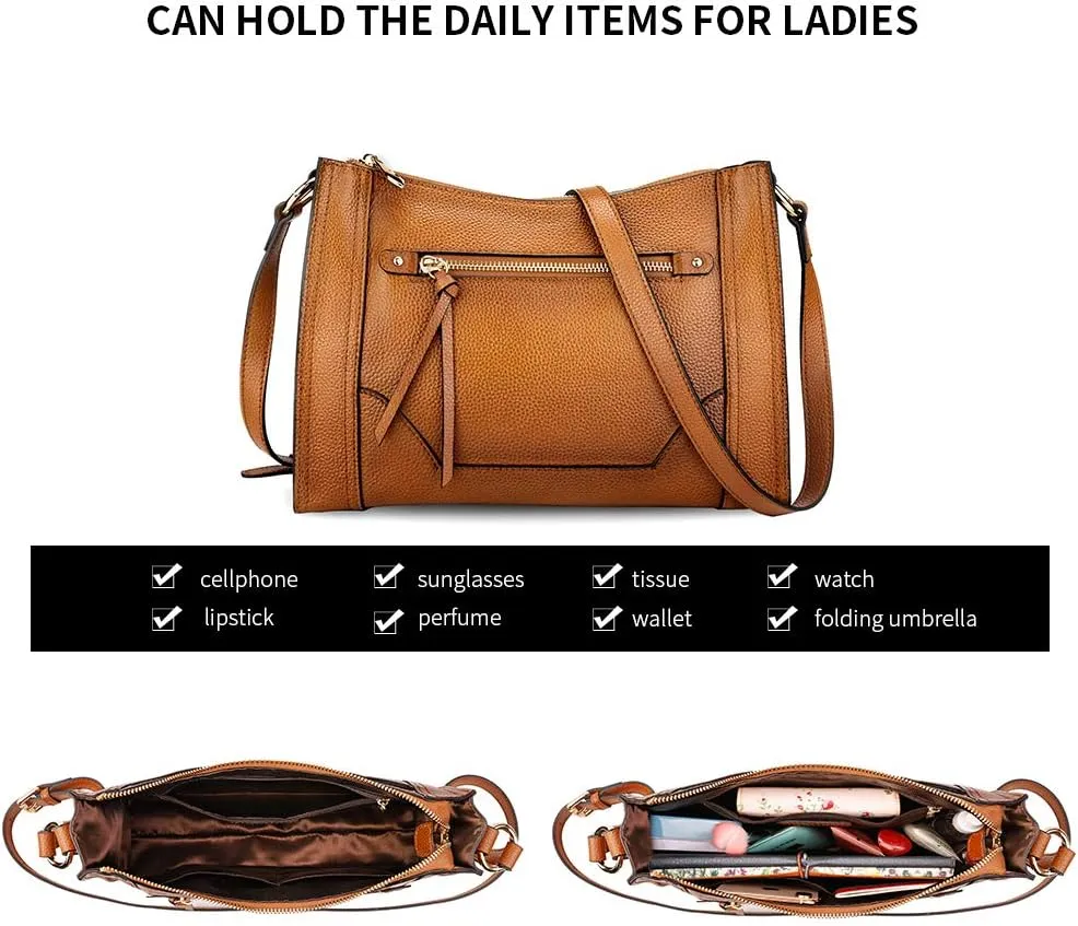 Kattee Leather Purses and Handbags for Women Crossbody Stachel Shoulder Bags