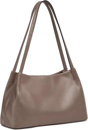 Kattee Leather Purses and Handbags for Women, Soft Genuine Leather Shoulder Hobo Bags with Top Magnetic Snap Closure