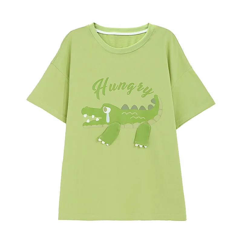 Kawaii Candy Cartoon Animal Print T-shirt