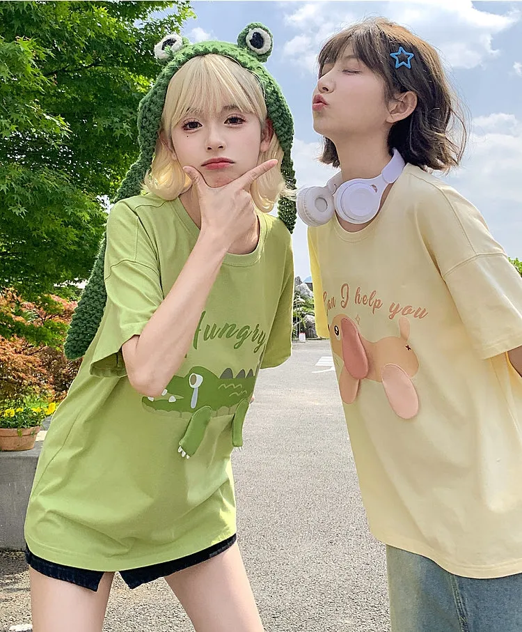 Kawaii Candy Cartoon Animal Print T-shirt