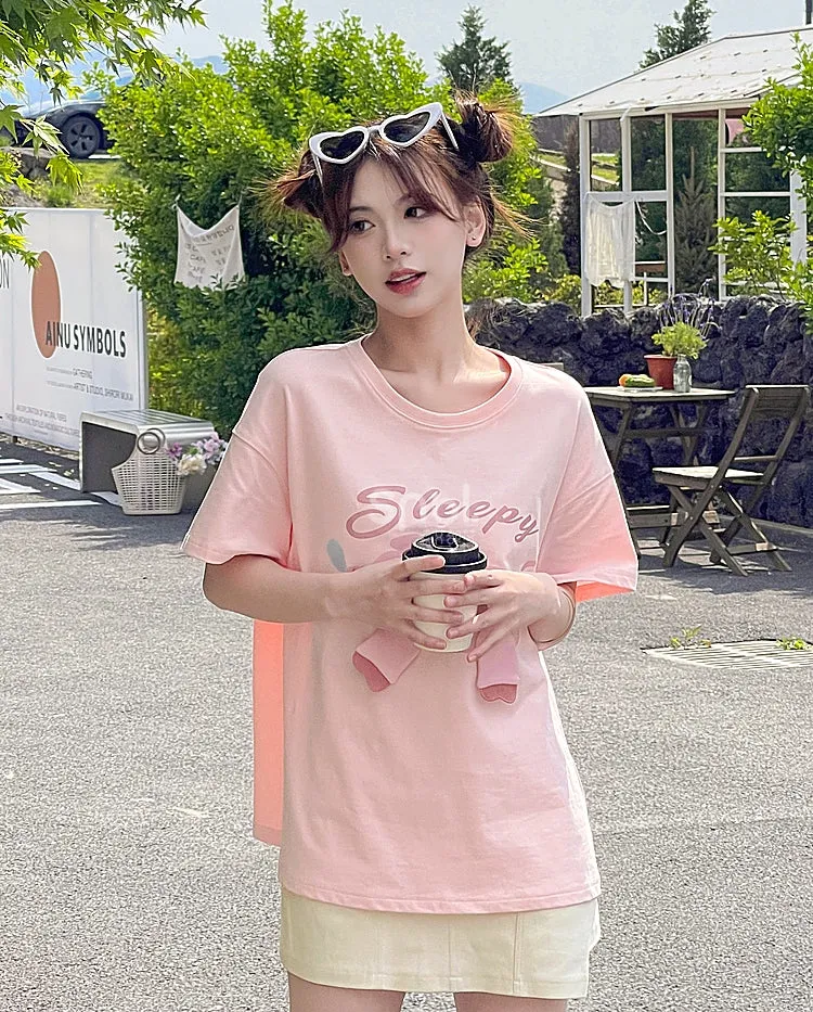 Kawaii Candy Cartoon Animal Print T-shirt