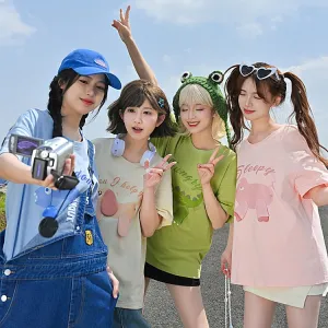 Kawaii Candy Cartoon Animal Print T-shirt