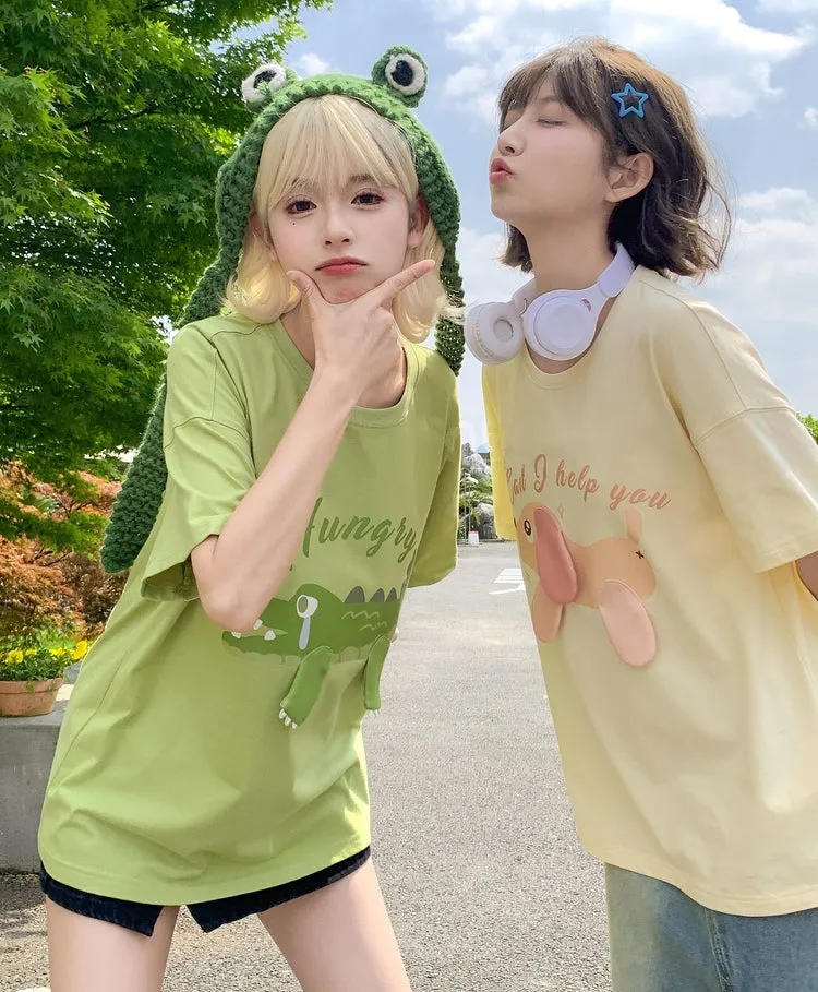 Kawaii Candy Cartoon Animal Print T-shirt