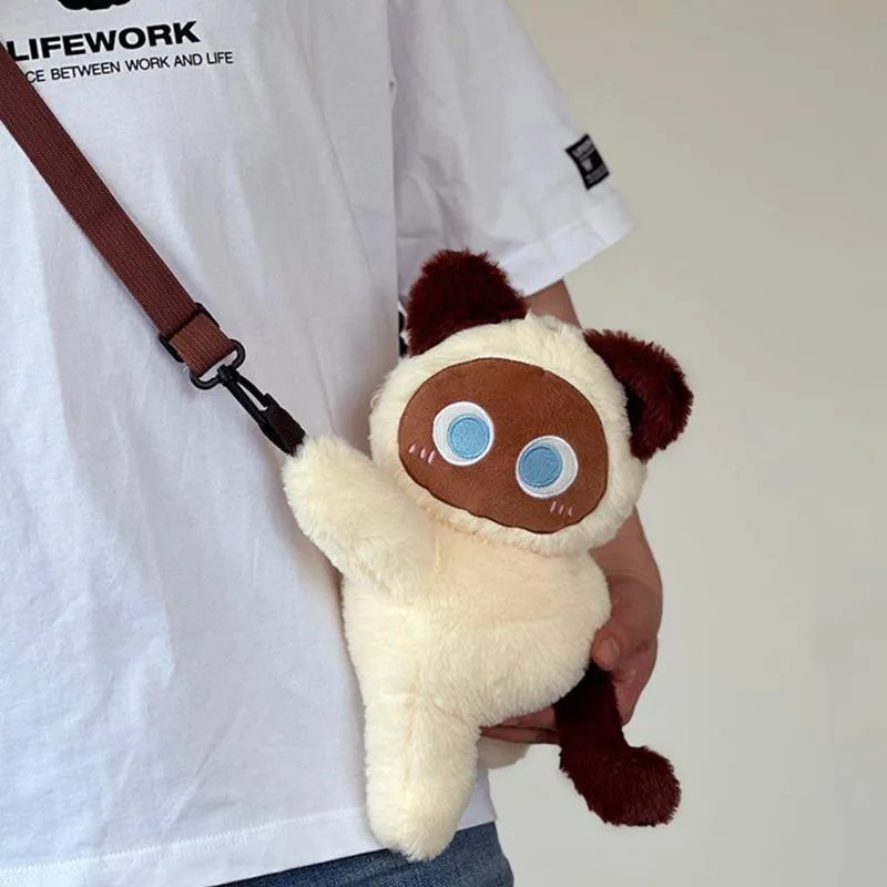 Kawaii Cat Crossbody Shoulder Plush Bag