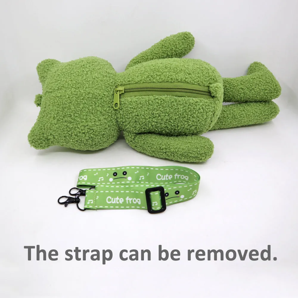 Kawaii Frog CrossBody Shoulder Plush Bag
