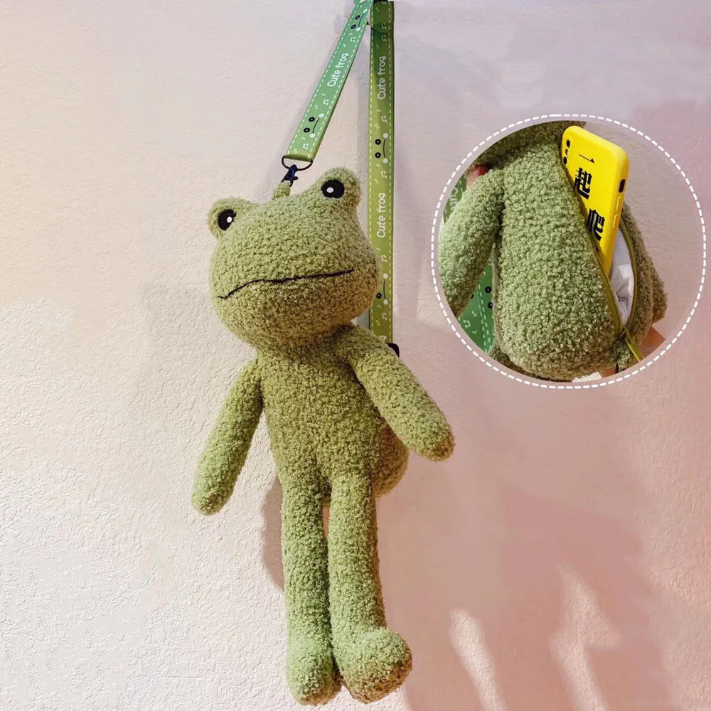 Kawaii Frog CrossBody Shoulder Plush Bag