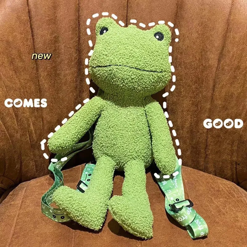 Kawaii Frog CrossBody Shoulder Plush Bag