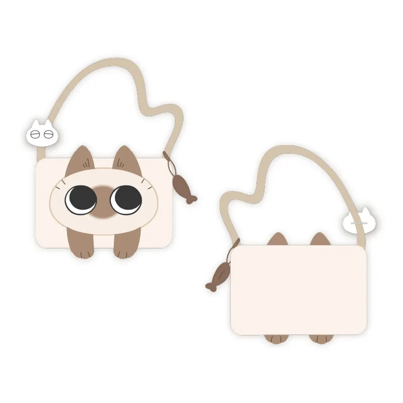 Kawaii Siamese Cat Plush Crossbody Bag