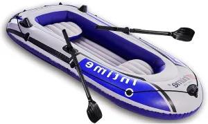Kayak Inflatable Boat for Adults, Thicken Inflatable Raft, Rubber Boats, Wear-Resisting Hovercraft Dinghies for Fishing, Touring, Entertainment,198CM*122CM