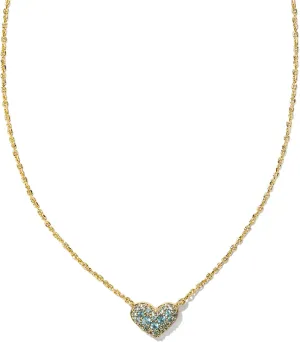 Kendra Scott Ari Pave Crystal Heart Necklace, Fashion Jewelry For Women