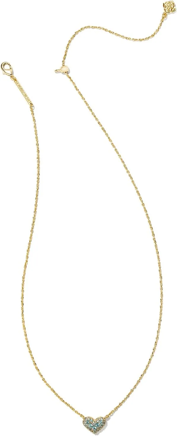 Kendra Scott Ari Pave Crystal Heart Necklace, Fashion Jewelry For Women