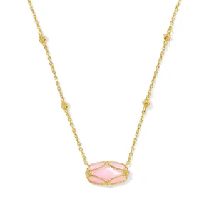 Kendra Scott Elisa Lattice Frame Short Pendant Necklace