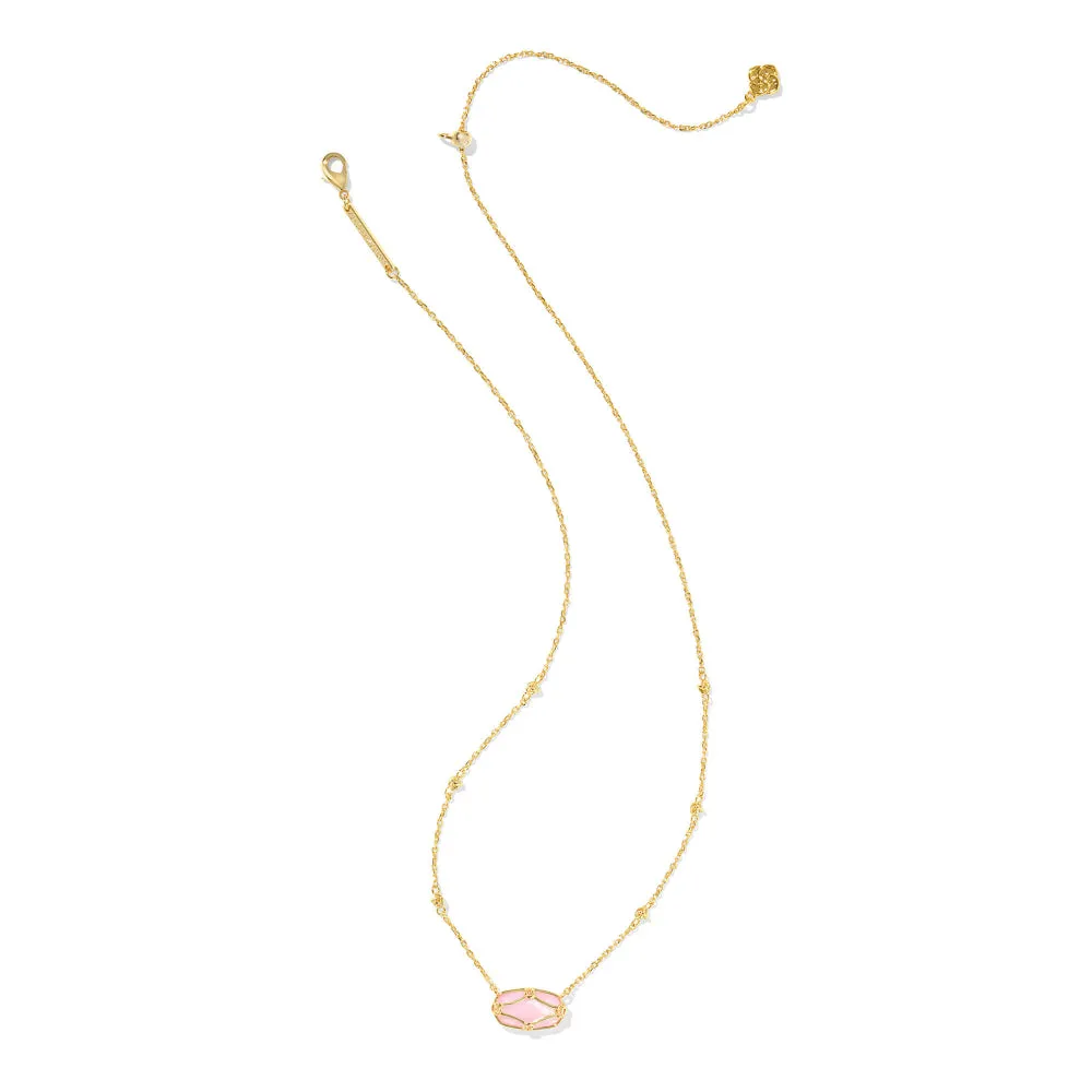 Kendra Scott Elisa Lattice Frame Short Pendant Necklace