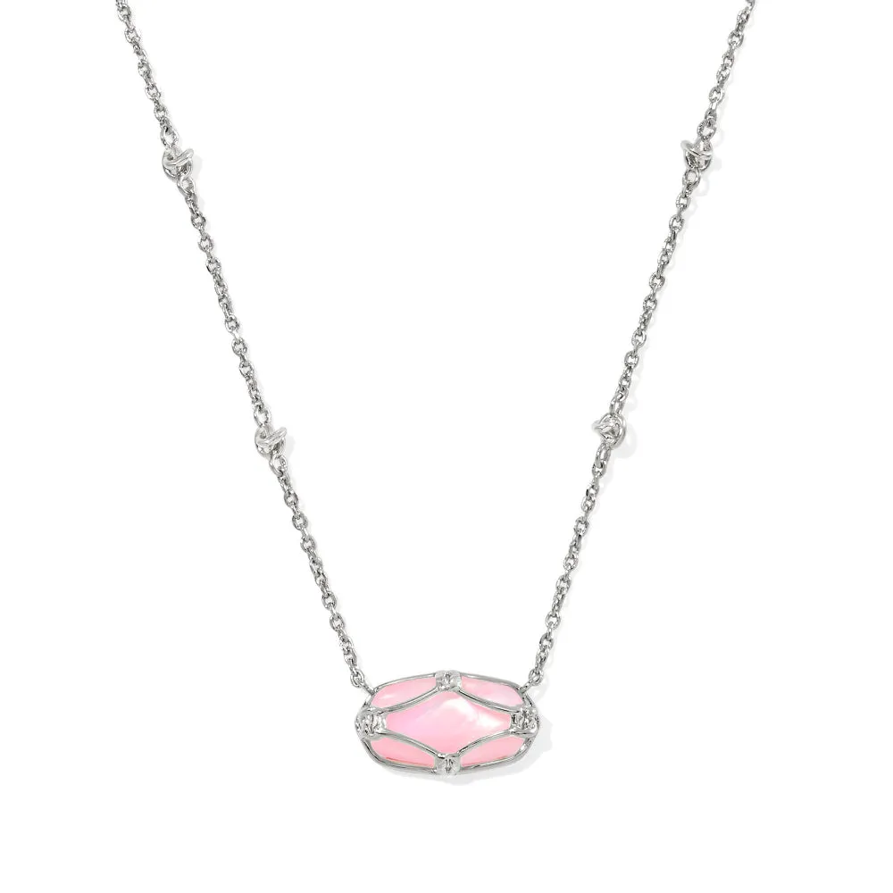 Kendra Scott Elisa Lattice Frame Short Pendant Necklace