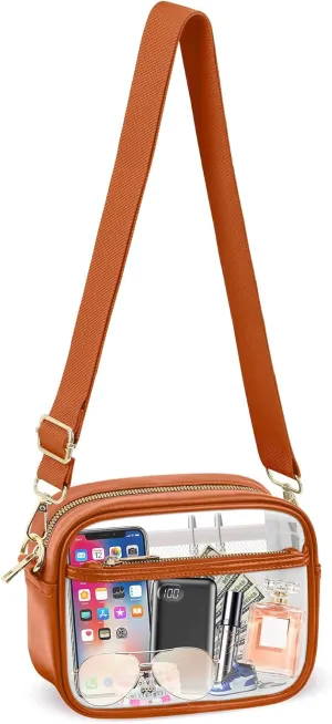 KETIEE Clear Crossbody Bag, Stadium Approved Clear Purse Bag for Concerts Sports Events Festivals