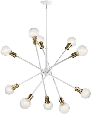 Kichler 43119WH Armstrong Pendant, 10-Light 1000 Total Watts, White