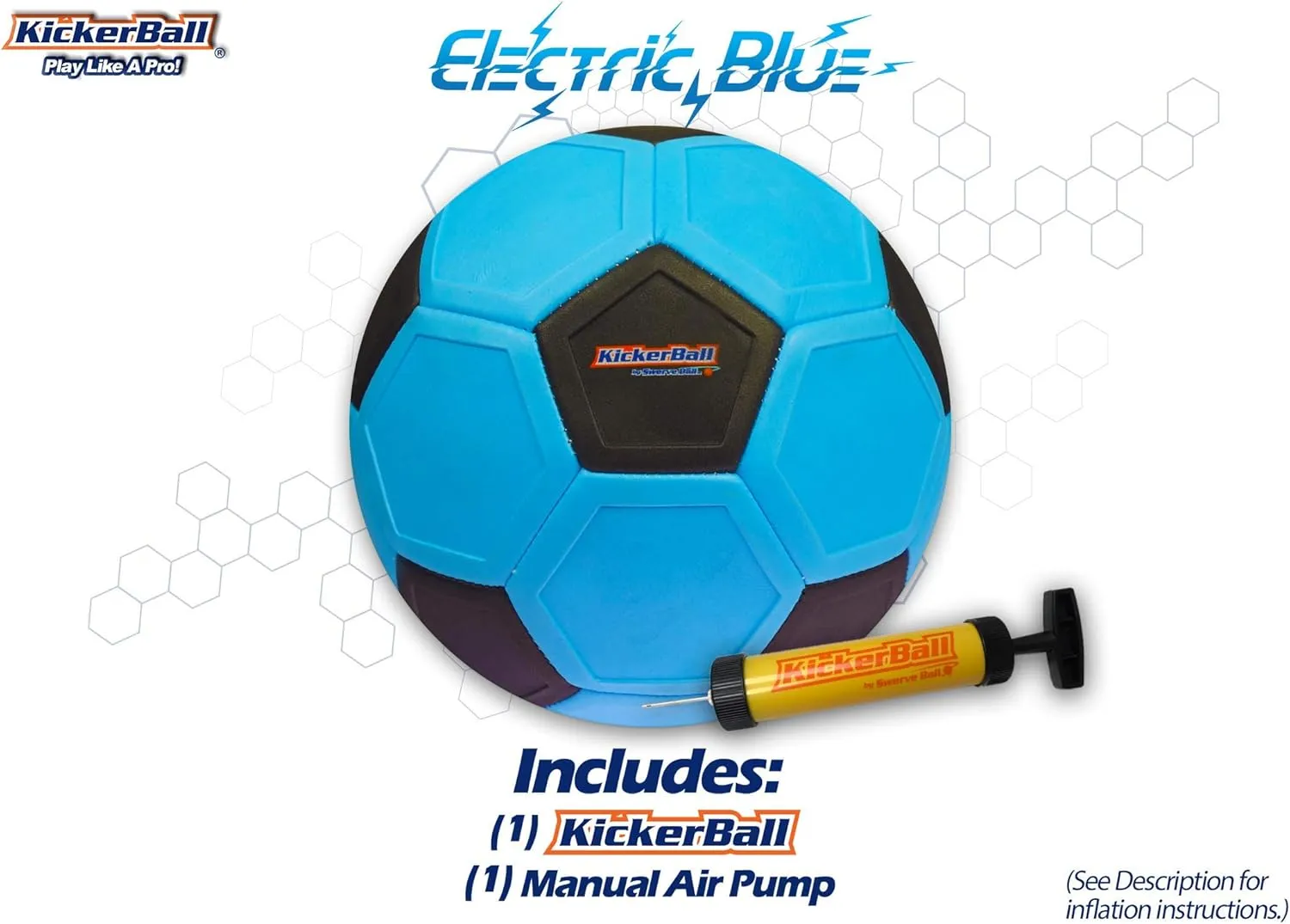 Kickerball - Curve and Swerve Soccer Ball/Football Toy - Kick Like The Pros, Great Gift for Boys and Girls - Perfect for Outdoor & Indoor Match or Game
