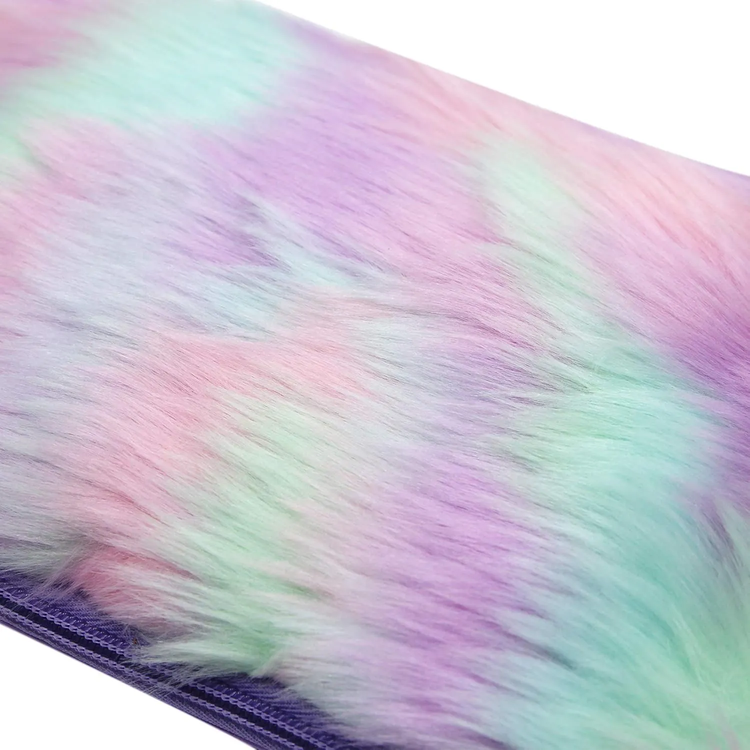 Kids Girls Fluffy Crossbody Purse Fuzzy Bag Plush Tie Dye Rainbow Shoulder Bag Handbag Wallet