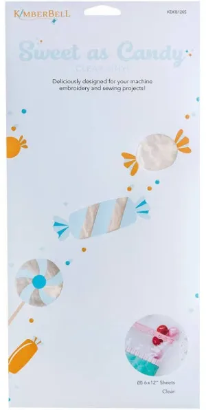 Kimberbell Sweet As Candy Vinyl Sheets Clear  8 - 6"x12" Sheets Per Pack